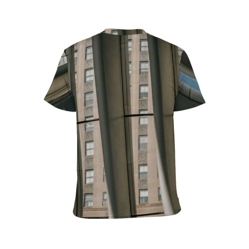 yanfind Adult Full Print T-shirts (men And Women) Aged Architecture Beam Sky Building City Construction Creative Daytime Design District Exterior