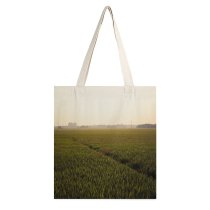 yanfind Great Martin Canvas Tote Bag Double Field Grassland Outdoors Paddy Countryside Plant Vegetation Rural Rice Farm Birds white-style1 38×41cm