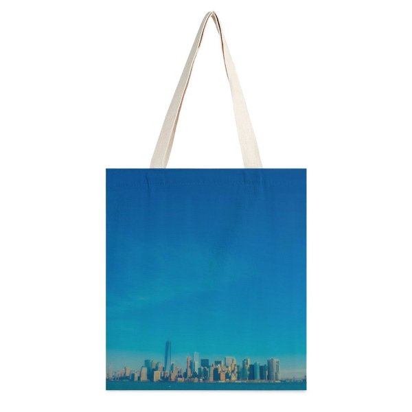 yanfind Great Martin Canvas Tote Bag Double Building City Metropolis Town Urban High Rise Downtown Outdoors Architecture Usa Spire white-style1 38×41cm