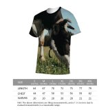 yanfind Adult Full Print T-shirts (men And Women) Agriculture Cattle Cow Dairy Eating Farm Farmland Field Landscape Lawn Meadow Outdoors