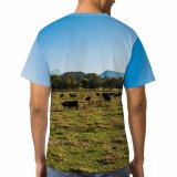 yanfind Adult Full Print T-shirts (men And Women) Agriculture Beef Calm Cattle Country Countryside Cow Creature Domesticated Ecosystem Farm Farmland