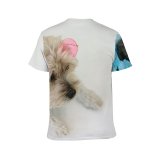yanfind Adult Full Print T-shirts (men And Women) Alone Calm Carefree Clever Comfort Cute Dog Floor Flower Fluff Friendly