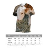 yanfind Adult Full Print T-shirts (men And Women) Agriculture Bovine Calf Cattle Countryside Cow Cute Dairy Eat Farm Farmland
