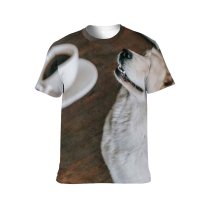 yanfind Adult Full Print T-shirts (men And Women) Akita Inu Apartment Appetizing Aroma Beverage Breakfast Coffee Croissant Cup