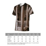 yanfind Adult Full Print T-shirts (men And Women) Aged Arch Arched Architecture Art Attract Building Classic Classy Column Complex Corridor