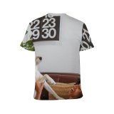 yanfind Adult Full Print T-shirts (men And Women) Adorable Apartment Home Bonding Calendar Carefree Cheerful Chill Couch Cozy Dog Enjoy