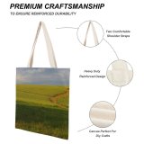yanfind Great Martin Canvas Tote Bag Double Field Grassland Outdoors Countryside Land Grass Plant Landscape Farm Meadow Rural Scenery white-style1 38×41cm