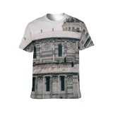 yanfind Adult Full Print T-shirts (men And Women) Aged Architecture Attract Balcony Building Carve Cathedral Catholic Church Classic Construction