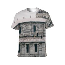 yanfind Adult Full Print T-shirts (men And Women) Aged Architecture Attract Balcony Building Carve Cathedral Catholic Church Classic Construction