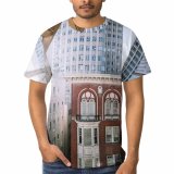 yanfind Adult Full Print T-shirts (men And Women) Accommodation Apartment Architecture Balcony Block Building City Cityscape Complex Construction Contemporary Daytime
