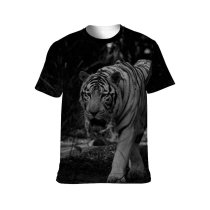 yanfind Adult Full Print T-shirts (men And Women) Adorable Beast Bw Calm Carnivore Cat Creature Cute Danger