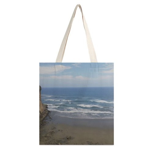 yanfind Great Martin Canvas Tote Bag Double Cliff Outdoors Promontory Ruta Del Spondylus Montaita Ecuador Grey white-style1 38×41cm