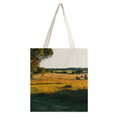 yanfind Great Martin Canvas Tote Bag Double Field Outdoors Grassland Countryside Farm Rural Meadow Pasture Plant Tree Ranch Trunk white-style1 38×41cm