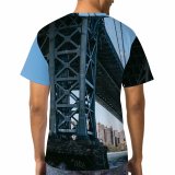 yanfind Adult Full Print T-shirts (men And Women) Aged America Arched Attract Bay Sky Cable Center Central City Coast