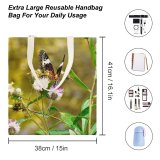 yanfind Great Martin Canvas Tote Bag Double Butterfly Insect Invertebrate Flower Monarch Plant Flowerandbutterfly Tree Beautiful Birds Pollen white-style1 38×41cm