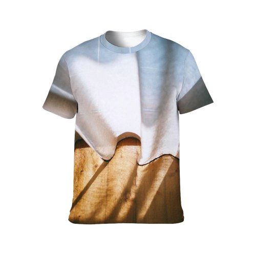 yanfind Adult Full Print T-shirts (men And Women) Accommodation Apartment Home Beam Comfort Condominium Cozy Curtain Decor Detail Dwell