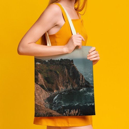 yanfind Great Martin Canvas Tote Bag Double Cliff Outdoors Promontory Sea Grey Ocean Travel Sunset Wave Rock white-style1 38×41cm
