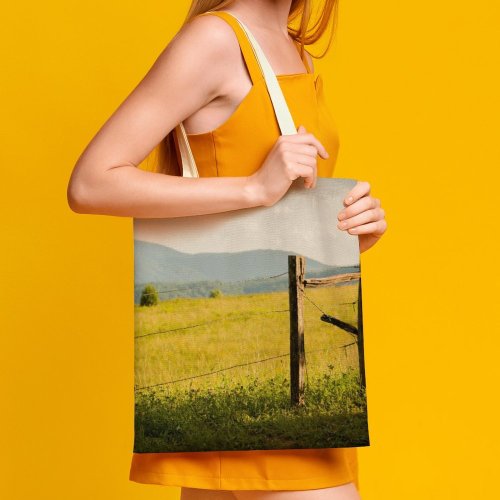 yanfind Great Martin Canvas Tote Bag Double Field Grassland Outdoors Countryside Farm Rural Meadow Cades Cove Tennessee Usa Pasture white-style1 38×41cm