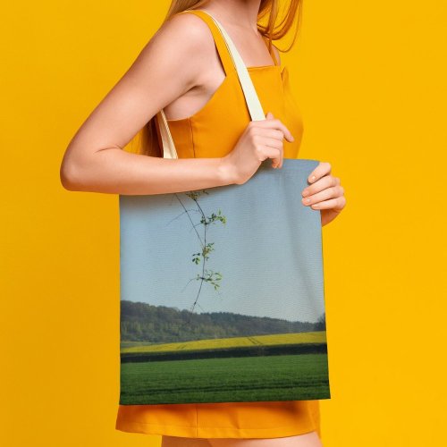 yanfind Great Martin Canvas Tote Bag Double Field Outdoors Grassland Grass Plant Countryside Rural Farm Land Meadow Pasture Tree white-style1 38×41cm