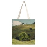 yanfind Great Martin Canvas Tote Bag Double Field Grassland Outdoors Countryside Hill Slope Plant Tree Mound Public Domain white-style1 38×41cm