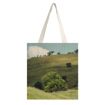 yanfind Great Martin Canvas Tote Bag Double Field Grassland Outdoors Countryside Hill Slope Plant Tree Mound Public Domain white-style1 38×41cm