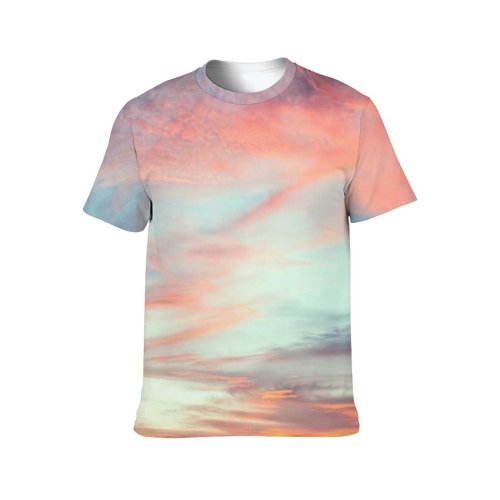 yanfind Adult Full Print T-shirts (men And Women) Anonymous Atmosphere Beach Breathtaking Cloudy Colorful Contemplate Space Endless Evening Faceless