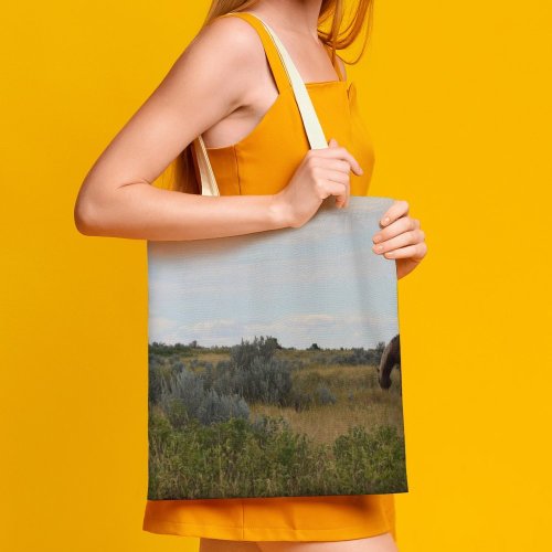 yanfind Great Martin Canvas Tote Bag Double Field Grassland Outdoors Horse Countryside Farm Grazing Meadow Pasture Ranch Rural Grey white-style1 38×41cm