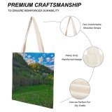 yanfind Great Martin Canvas Tote Bag Double Field Grassland Outdoors Countryside Farm Rural Meadow Pasture Grass Plant Ranch Public white-style1 38×41cm