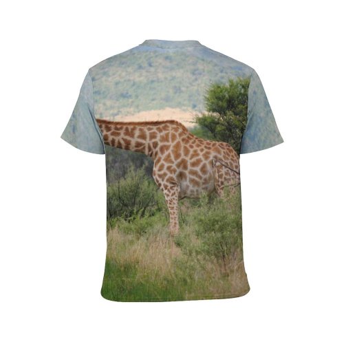 yanfind Adult Full Print T-shirts (men And Women) Adorable Beauty Bush Calm Camelopardalis Charming Chordate Countryside Cute Daylight Elongated Enjoy