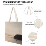yanfind Great Martin Canvas Tote Bag Double Cliff Auckland Zealand Sunset Ocean Waiheke Island Hill Sea Side Shore white-style1 38×41cm