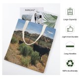yanfind Great Martin Canvas Tote Bag Double Cattle Cow Field Grassland Outdoors Bull Countryside Farm Rural Pasture Meadow Ranch white-style1 38×41cm