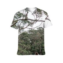 yanfind Adult Full Print T-shirts (men And Women) Alone Anonymous Branch Brunette Calm Casual Deciduous Faceless Female Flora Foliage