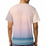 yanfind Adult Full Print T-shirts (men And Women) Amazing Aqua Azure Bay Breathtaking Calm Space Dawn Dusk Evening Gradient