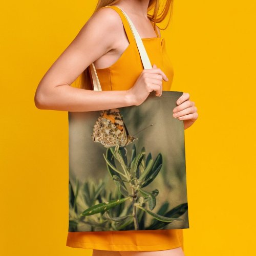 yanfind Great Martin Canvas Tote Bag Double Butterfly Insect Invertebrate Apiaceae Flora Flower Plant Dill Seasoning Conifer Tree white-style1 38×41cm