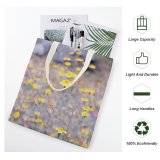 yanfind Great Martin Canvas Tote Bag Double Field Grassland Outdoors Countryside Farm Rural Meadow Plant Flower Anemone Petal white-style1 38×41cm