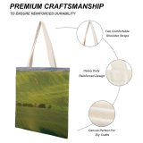 yanfind Great Martin Canvas Tote Bag Double Field Outdoors Grassland Countryside Land Kyjov Czechia Scenery Ground Tree Moravia Sunset white-style1 38×41cm
