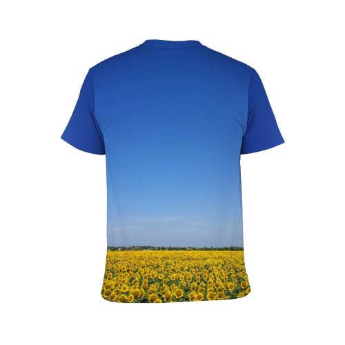 yanfind Adult Full Print T-shirts (men And Women) Agriculture Blooming Sky Countryside Farm Farmland Field Flowers Growth Landscape