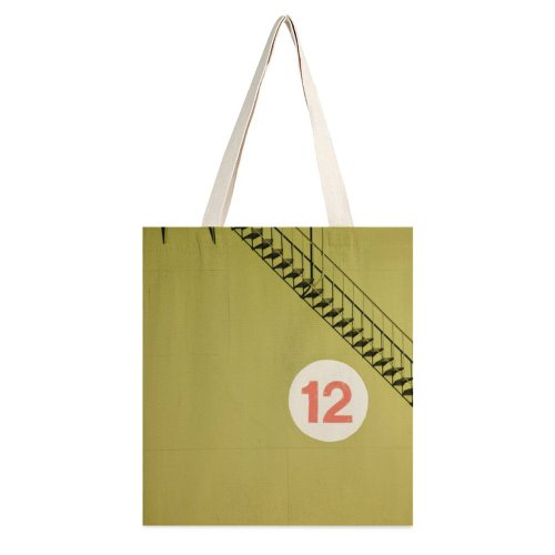 yanfind Great Martin Canvas Tote Bag Double Boston United States Wall Building Trademark Number Twelve Sunlight Staircase Stairs Light white-style1 38×41cm