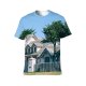 yanfind Adult Full Print T-shirts (men And Women) Accommodation Aged Sky Building Bush Chimney Construction Cottage Countryside Detail Dwell Entrance