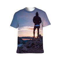 yanfind Adult Full Print T-shirts (men And Women) Adventure Beautiful Dawn Landscape Mountains Outdoors Peak Rocks Snow Sports