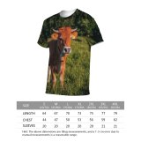 yanfind Adult Full Print T-shirts (men And Women) Agriculture Bell Calf Cattle Countryside Cow Dairy Daylight Farm Farmland Field Grass