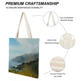 yanfind Great Martin Canvas Tote Bag Double Cliff Promontory United States Coast Ocean Sea Big Sur Landscape Outdoors white-style1 38×41cm