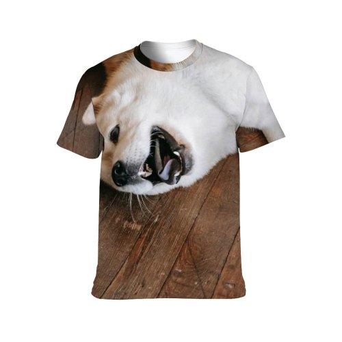 yanfind Adult Full Print T-shirts (men And Women) Adorable Affection Akita Inu Anonymous Friend Bestfriend Bonding Canidae Care Caress