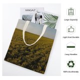 yanfind Great Martin Canvas Tote Bag Double Field Grassland Outdoors Countryside Farm Rural Meadow Kherson Oblast Украина Public Domain white-style1 38×41cm