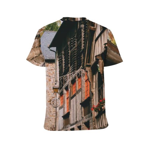yanfind Adult Full Print T-shirts (men And Women) Aged Arch Architecture Building City Complex Construction Daytime District Dwell Empty