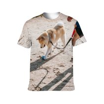 yanfind Adult Full Print T-shirts (men And Women) Adorable Anonymous Ball Charming Crop Cute Dog Enjoy Faceless Footprint Friendly
