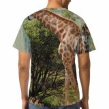 yanfind Adult Full Print T-shirts (men And Women) Affection Beauty Bonding Bush Calm Camelopardalis Care Caress Chordate Countryside Daylight Elongated