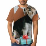 yanfind Adult Full Print T-shirts (men And Women) Adorable Portrait Birthday Party Present Canidae Celebrate Cute Dog Face