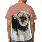 yanfind Adult Full Print T-shirts (men And Women) Adorable Attentive Blurred Calm Charming Chordate Cute Dog Dreamy Floor Friendly Fur