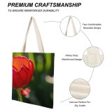 yanfind Great Martin Canvas Tote Bag Double Flower Plant Rose Tulip Creative Commons white-style1 38×41cm